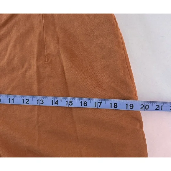 Abercrombie & Fitch Reddish Brown Adjustable Strap Belted Romper, w/ Pockets, M - Picture 13 of 14